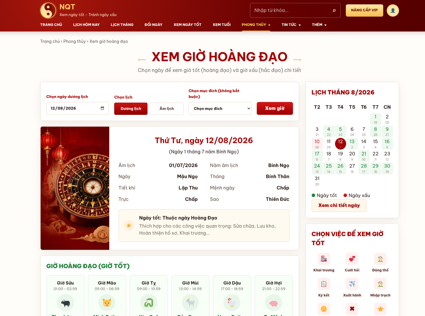 Source Code Website Lịch Âm & Phong Thủy WordPress - AI Tư Vấn Ngày Tốt - ảnh 5